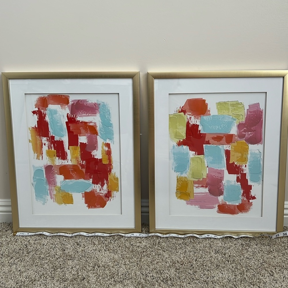 Modern multicolor abstract wall frames